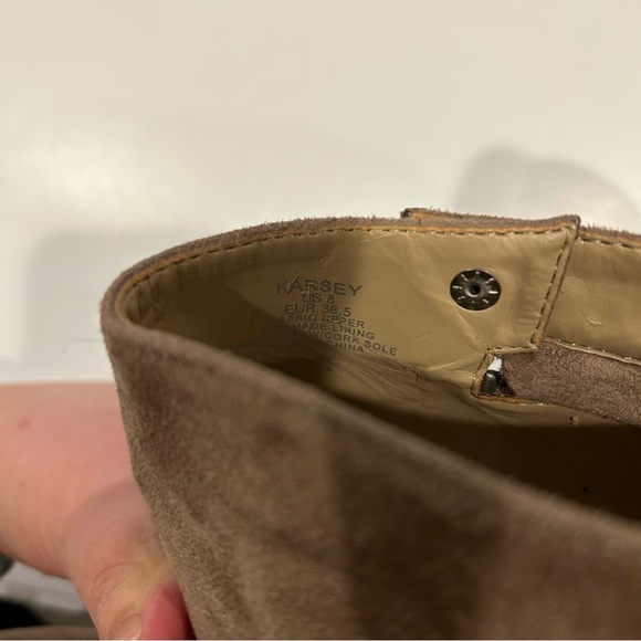 JustFab Karsey brown suede zipper booties size 8 - Picture 5 of 9